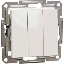 Schneider Electric Schneider EPH2170123 Asfora Üçlü Çerçevesiz Krem Anahtar