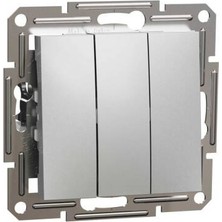 Schneider Electric Schneider EPH2100161 Asfora Üçlü Çerçevesiz Alüminyum Anahtar