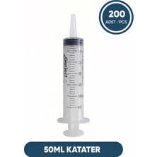 Genject 50 ml Katater Enjektörü Gavaj, Hasta ve Bebek Beslenme Enjektörü, Çam Uçlu Beslenme Şırıngası, 200 Ad./pkt.