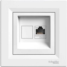 Schneider Electric EPH4370521 Asfora Tekli RJ45 Beyaz Çerçevesiz Konnektörsüz Data Prizi