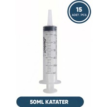 Genject 50 ml Katater Enjektörü Gavaj, Hasta ve Bebek Beslenme Enjektörü, Çam Uçlu Beslenme Şırıngası, 15 Ad./pkt.