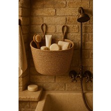 Empressco Banyo Sepeti,banyo Organizeri,saksılık %100 El Yapımı Jüt Sepet