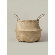 Empressco Natural Katlanabilir Hasır Sepet Saksılık 20X23CM