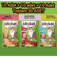 Kitekat 10SIĞIR+10TAVUK+10SOMON ( Toplam 30 Adet) 85GRLIK