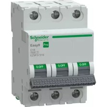 Schneider Electric EZ9F57316 Easy9 Pro 3p 16A C Tipi 6ka Otomatik Sigorta