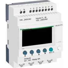 Schneider Electric SR2B121FU Kompakt Akıllı Röle Zelio Logic - 12 G Ç - 100..240 V Ac - Saat - Ekran