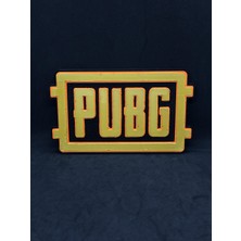 Goka 3D Craft Pubg Battlegrounds Logolu 3D Duvar Dekoru - 18 cm Slim Versiyon (Çift Taraflı Bantlı)