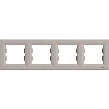 Schneider Electric EPH5800469 Asfora Dörtlü Çerçeve Yatay Bronz
