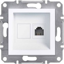 Schneider Electric EPH4170121 Asfora Tekli Beyaz Çerçevesiz RJ11 Çıkışlı Telefon Prizi
