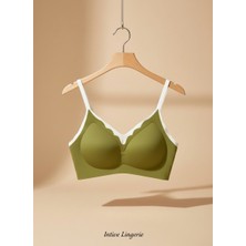 Intive Lingerie Intive Cloud Soft Ince Askılı Kopçalı V Yaka Çift Renkli Padli Rahat Ithal Sütyen