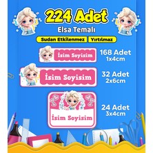 Sb Store Okul Kreş Kişiye Özel Isim Etiket Seti Elsa Temalı - Model 713