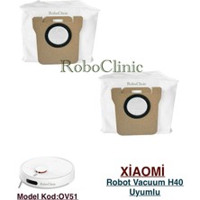 Roboclinic Xiaomi Mi Vacuum Mop H40 Robot Süpürge ile Uyumlu Yedek Toz Torba - 2 Parça