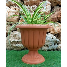 Empressco Nergis Saksı 35X43 cm 9,8 Lt Kiremit Saksı Ayaklı Saksı Plastik Saksı Çiçek Saksısı Bahçe Saksısı - Fiyatı, Yorumları