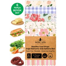 Katre-i Şifa 6 Parça Tekrar Kullanılabilen Balmumu Gıda Saklama Bezi Beeswax Food Wraps Mumo