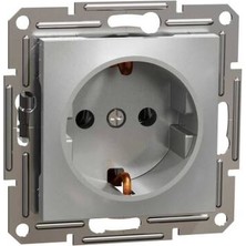 Schneider Electric EPH2900161 Asfora 16A Çerçevesiz Alüminyum Topraklı Priz