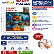 Wibo Kaydırmalı Puzzle Yapboz Oyunu Ayı Temalı Zeka ve Dikkat Geliştirici Eğitici Oyuncak