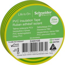 Schneider Electric Electric 2420105 19*20 Izolebant Sarı/yeşil (20 Mt)