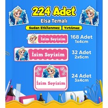 Sb Store Okul Kreş Kişiye Özel Isim Etiket Seti Elsa Temalı - Model 712