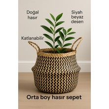 Empressco Zigzag Small Boy Katlanabilir Hasır Sepet / Saksılık - Fiyatı, Yorumları