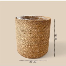 Empressco Hasır Yuvarlak 22 cm Içi Naylonlu Saksı Sepeti L - Fiyatı, Yorumları
