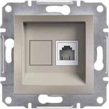 Schneider Electric EPH4100169 Asfora Tekli Bronz Çerçevesiz RJ11 Çıkışlı Telefon Prizi