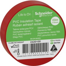 Schneider Electric 2420100 19*20 Izolebant Kırmızı (20 Mt)