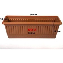 Empressco Toprak Orta Dış Mekan Balkon Saksı 9,5 Litre