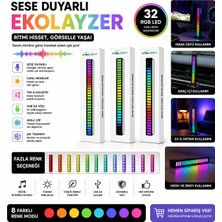 Kuzey Aksesuar Ekolayzer Sese Duyarlı Şarjlı Rgb Çubuk LED