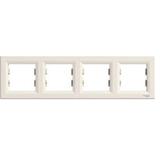 Schneider Electric EPH5800423 Asfora Dörtlü Çerçeve Yatay Krem
