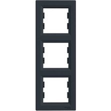 Schneider Electric EPH5810371 Asfora Üçlü Çerçeve Dikey Antrasit