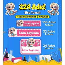 Sb Store Okul Kreş Kişiye Özel Isim Etiket Seti Elsa Temalı - Model 717