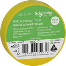 Schneider Electric 2420101 19*20 Izolebant Sarı (20 Mt)