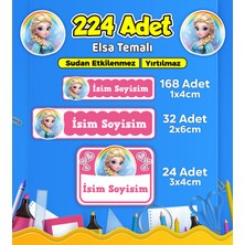 Sb Store Okul Kreş Kişiye Özel Isim Etiket Seti Elsa Temalı - Model 711