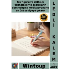 Wintoup #kalem Işıklı Eğlenceli Figürlü Ergonomik Versatil Okul Hediye 07 Uçlu Ledli Dinazor Tasarımlı Kalem