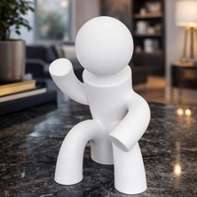 Ares 3D Modern Heykel Masa Lambası, Pembe Heykel Abajur