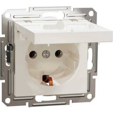 Schneider Electric EPH3170123 Asfora Krem Çerçevesiz Kapaklı Topraklı Priz