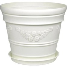 Empressco Antik Papatya Desenli Beyaz Saksı 12 Litre - Fiyatı, Yorumları