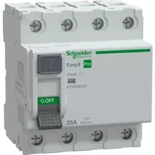 Schneider Electric EZ9R39425 Easy 9 Pro 4p 25A 30MA Ac Tip Kaçak Akım Rölesi