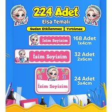 Sb Store Okul Kreş Kişiye Özel Isim Etiket Seti Elsa Temalı - Model 714