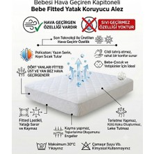 BEBESI 70X110 cm Kapitoneli Hava Geçirgen Bebe Fi̇tted Yatak Koruyucu Alez