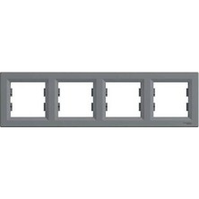 Schneider Electric EPH5800462 Asfora Dörtlü Çerçeve Yatay Çelik