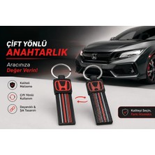 YSN Sounds Honda Anahtarlık Çizgili , Honda Araç Anahtarlık - Honda Çift Yönlü Araba Anahtarlığı