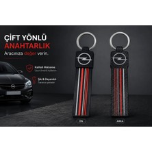 YSN Sounds Opel Anahtarlık Çizgili , Opel Araç Anahtarlık - Opel Çift Yönlü Araba Anahtarlığı