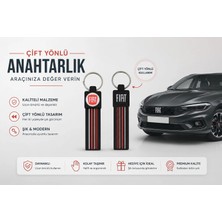 YSN Sounds Fiat Anahtarlık Çizgili , Fiat Araç Anahtarlık - Fiat Çift Yönlü Araba Anahtarlığı