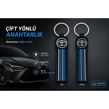YSN Sounds Toyota Anahtarlık Çizgili , Toyota Araç Anahtarlık - Toyota Çift Yönlü Araba Anahtarlığı