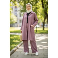 Sile Atelier Sıle Atelıer, GÜL KURUSU  Şile Bezi Cepli Tunik Pantolon Takım Kadın L
