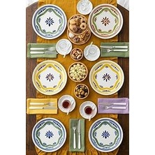Nacario Bambum Moderna - 6'lı Porselen Pasta Tabağı Leo