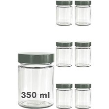 Nacario Afracam 350 ml Kavanoz Metal Derin Kapaklı 350 cc Şeffaf Reçel, Marmelat Cam Kavanoz Deep