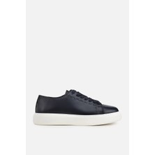 Yaya By Hotiç Erkek Lacivert Deri Bağcıklı Kalın Tabanlı Günlük Sneaker