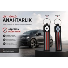 YSN Sounds Renault Anahtarlık Çizgili , Renault Araç Anahtarlık - Renault Çift Yönlü Araba Anahtarlığı